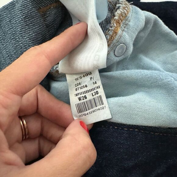 Abercrombie & Fitch Men's Slim Straight Denim Blue Jeans 26x30 (28x28.5) Dark - Picture 8 of 10